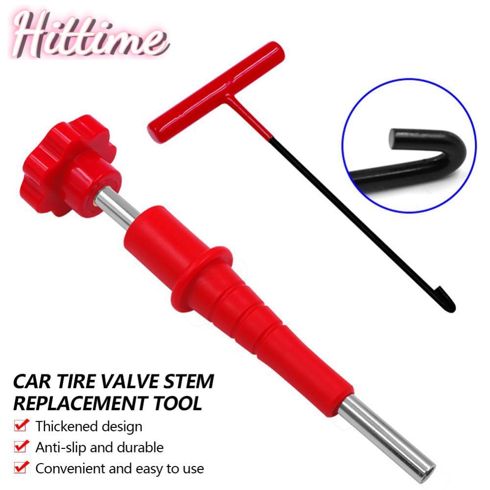 HITTIME 3 ชิ้น/เซ็ตยางรถวาล์ว Stem เปลี่ยนชุดเครื่องมือ Quick No-Distmantle ติดตั้งและกําจัดยางรถซ่อ