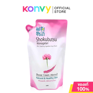 Shokubutsu Monogatari Shower Cream Refill โชกุบุสซึ โมโนกาตาริ ครีมอาบน้ำ 400ml (ChineseMilkVetch/Ginkgo/OrangePeelOil)
