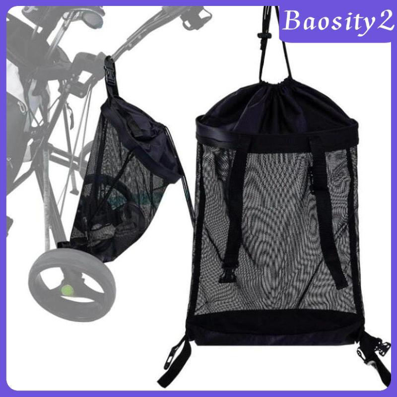 [Baosity2] Golf Push Cart Storage Bag Pouch Portable Backside Golf Ball Bag Net Bag Golf Push Cart B