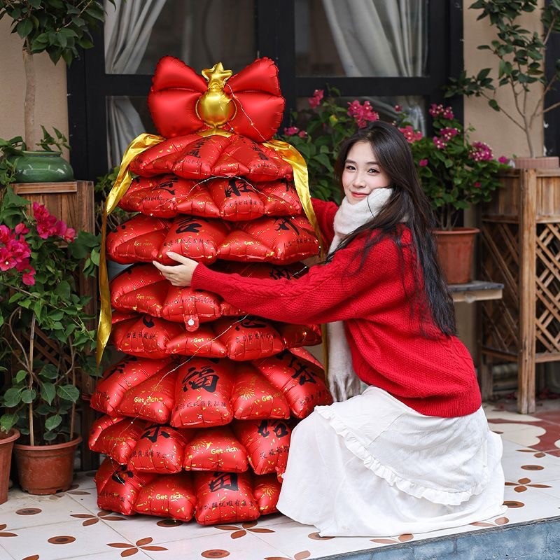 Chinese New Year Decoration Balloons ของตกแต่งวันตรุษจีน อุปกรณ์ประกอบฉากถ่ายรูป ของเล่น ลูกโป่ง ลูกโป่งปีใหม่ - รูปที่ 4