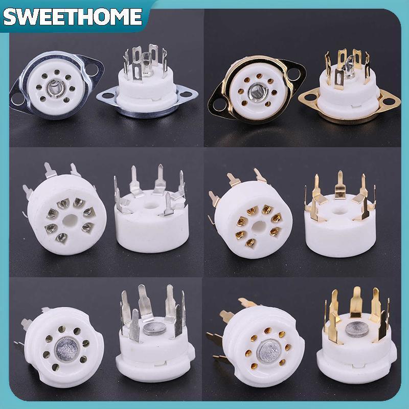 SWEETHOME 1PCS 6AQ5 EAA91 6J1 6J2 6X4 6Z4 หลอด Soet Gold-plated Soet สําหรับ 7Pin B7G Vaccum Tube เค