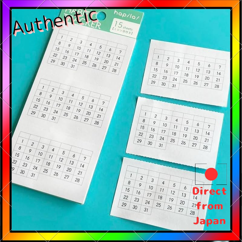 "New Habit Formation: 'Habit Tracker 15 Sheets' - Convenient Sticky Note Type Habit Tracker / Planne