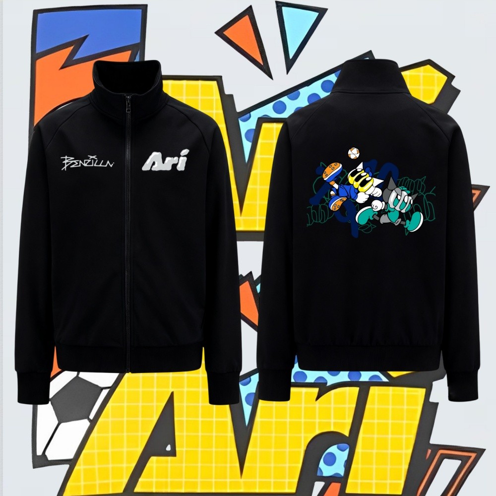Benzilla x Ari เสื้อกันหนาวมีซิป Hoodie Art Football Design Ari Running Style M-3XL 03