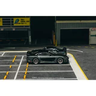 Tarmac Works 1:64 GLOBAL64 Mazda RX-7 VeilSide Fortune7 Grey metallic / Black T64G-075-GY