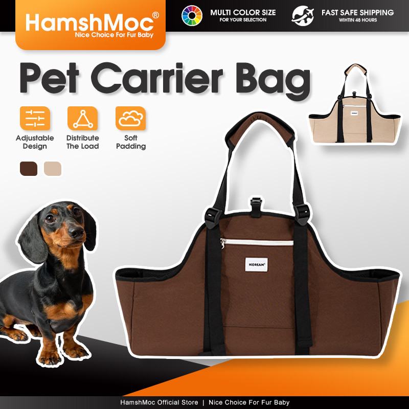 HamshMoc กระเป๋าใส่สัตว์เลี้ยงแบบพกพากระเป๋าสะพายไหล่สําหรับ Dachshund Small Dog Cat Outdoor Travel
