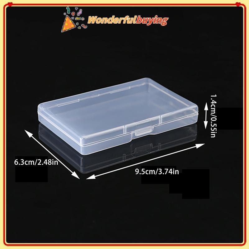 WBTH 10ชิ้นสี่เหลี่ยมโปร่งใสกล่องพลาสติกเครื่องประดับการ์ดเครื่องเขียนกล่องเก็บรายการขนาดเล็กกล่องเก็บ พระสาบาน - รูปที่ 7