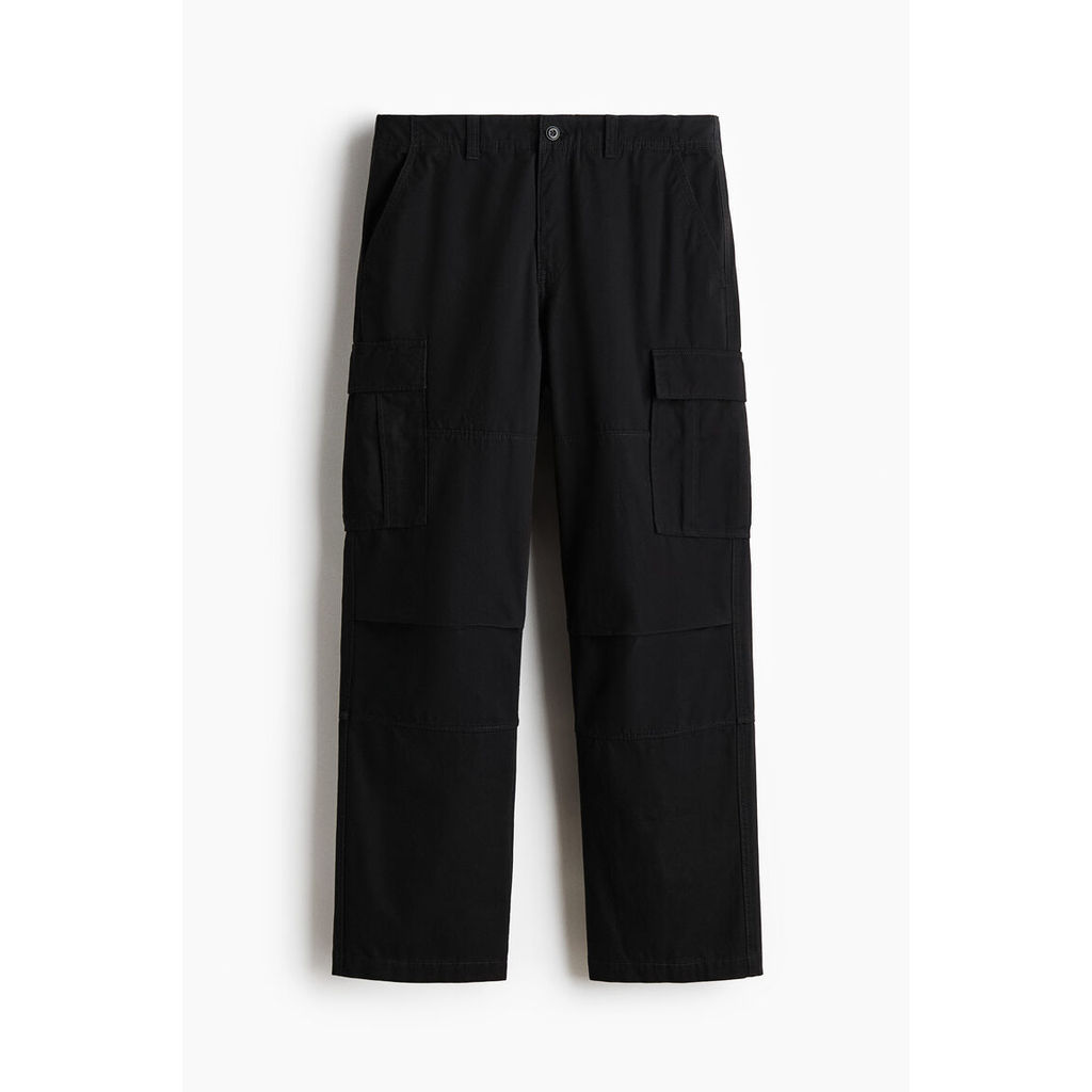 H&M(เอชแอนด์เอ็ม) กางเกงคาร์โก้ผ้าฝ้ายทรงสบาย ผู้ชาย 1316423_1 ราคา ถูกที่สุด ดีลบีเคเค แกลเลอรีภาพที่ 3
