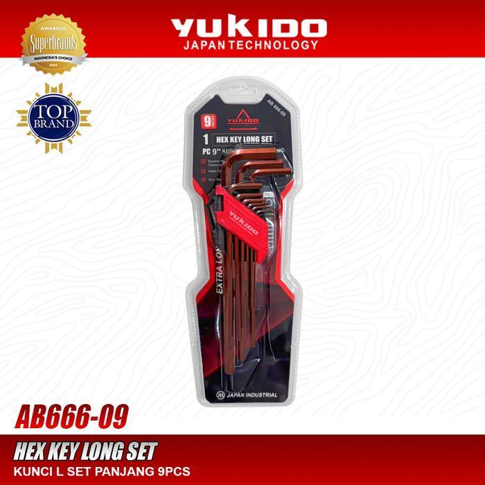 [ ST88 ] YUKIDO L KEY S2 ชุดยาว 9 ชิ้น / ชุดยาว HEX KEY YUKIDO AB666-09