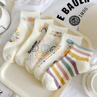 SY SHOP899 ถุงเท้าข้อสั้น (5ลาย/10คู่) ถุงเท้าแฟชั่นเกาหลี ใส่สบาย NO.ลายB166/BEING