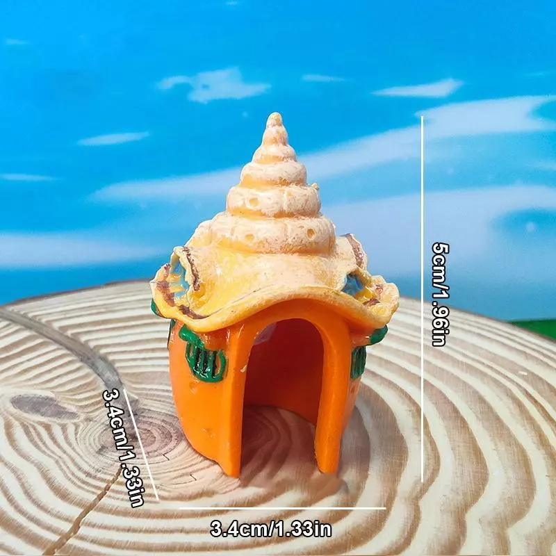 fashionapple เห็ด Conch House Aquarium ตกแต่งตู้ปลา Hiding Shelter thumbnail 10