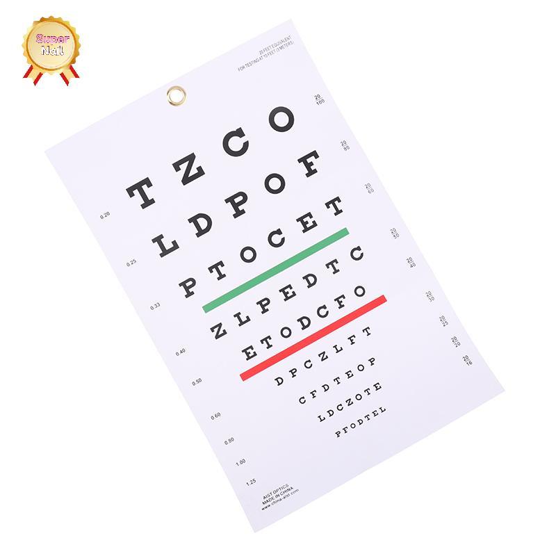 SuperNail Premium Snelen Eye Chart แผนภูมิผนังพลาสติกกันน้ํา Snellen Charts สําหรับการสอบสายตา Vary