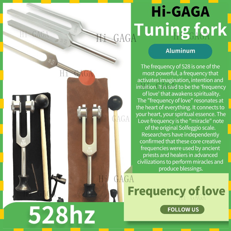 Tuning fork ส้อมจูนเสียง ช้อนเสียง <528Hz> ซ่อมแซม DNA ความรัก ความถี่ MI528 อลูมิเนียมอัลลอยด์ 528HZ ช้อนเสียง ช้อนเสียงที่มีน้ำหนัก ช้อนเสียงพลังงานบวก การทำสมาธิ บรรเทาความเครียด ช้อนเสียงพร้อมล้อ