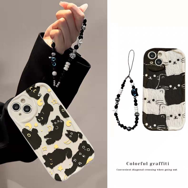 เคสโทรศัพท์สําหรับ Samsung Galaxy S23 Ultra S21 Plus S23FE S21FE S20FE F06 Casing Cute Bracelet Chai