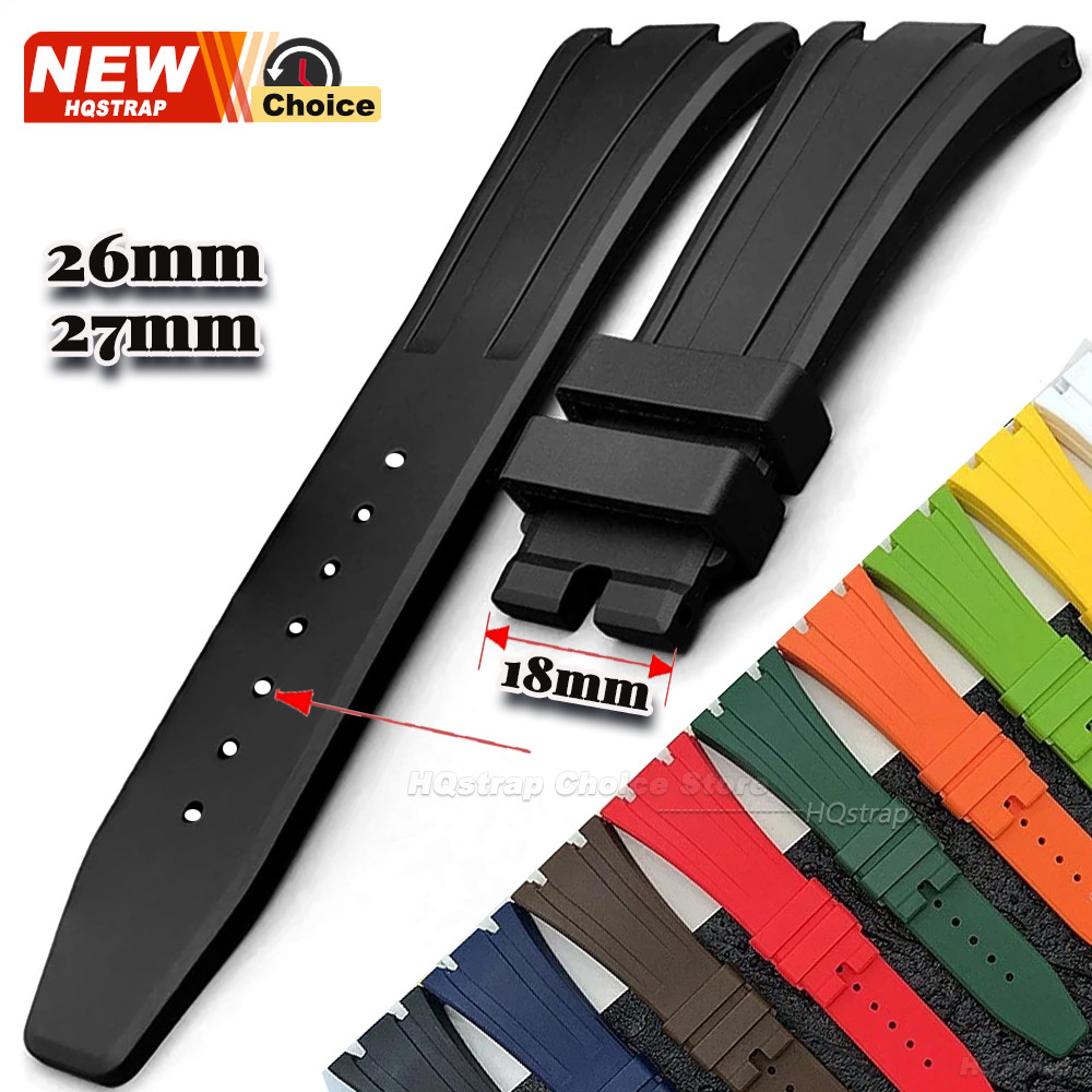 26 มม.27 มม.สายยางสําหรับ GA2100 สายนาฬิกาสําหรับ AP Royal Oak กีฬาซิลิโคน WatchStrap ผู้หญิงผู้ชายสร้อยข้อมือกันน้ํา