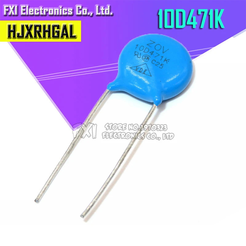 10 ชิ้นวาริสเตอร์ 10D471K 470V piezoresistor 10D471