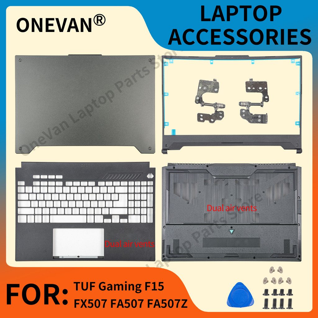 ใหม่สําหรับ ASUS TUF Gaming F15 FX507 FX507Z FA507 FA507Z ปกหลังด้านหน้า Bezel Palmrest ด้านล่างด้าน