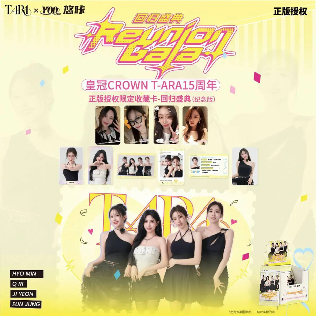 [ทั้งกล่อง 8 แพ็ค] T-ARA 15th Anniversary Anime Merchandise Collection Card Return Festival Commemor