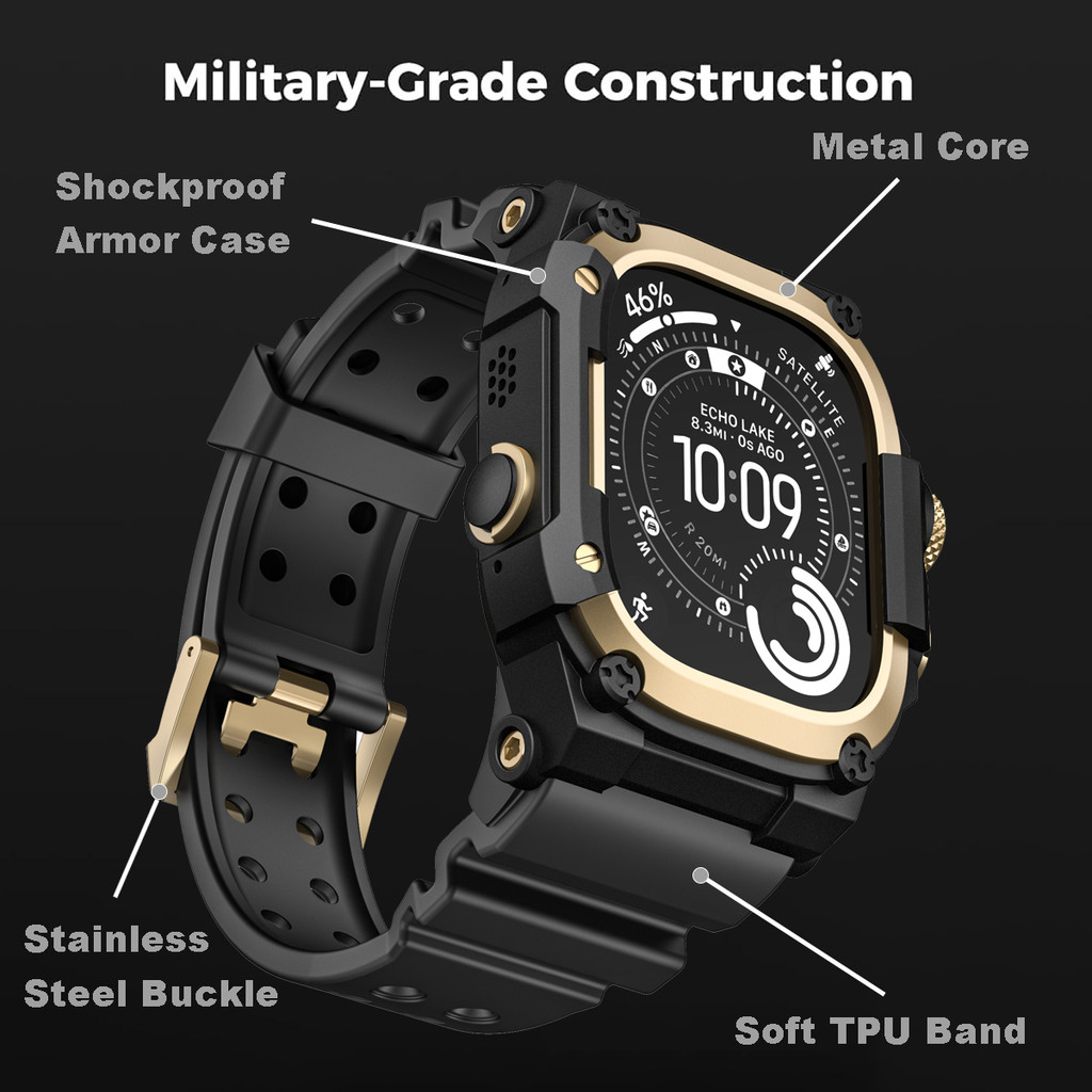 สายรัดบูรณาการที่ทนทานพร้อมเคสสําหรับ Apple Watch Ultra รูปที่ 3