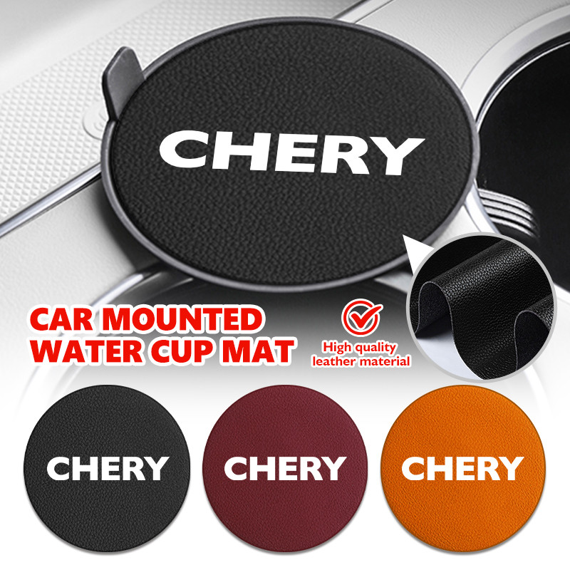 2 ชิ้นรถที่วางแก้ว Mat ถ้วยน้ํา Coasters Pads อุปกรณ์เสริมสําหรับ Chery Fulwin QQ Tiggo 3 5 T11 A1 A