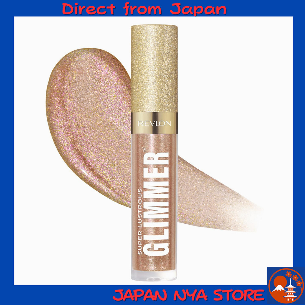 Revlon Super Lustrous Glimmer Gloss 004 Happy Hour : Gold Beige 3.8mL ลิปกลอสเพิ่มความเงางาม (Shiny 