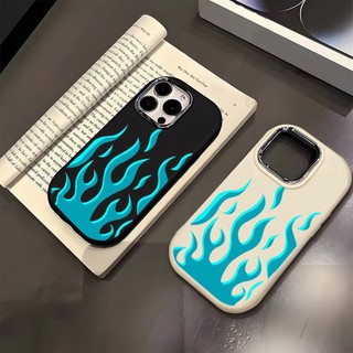 เคสไอโฟนลายเปลวไฟ ฝาเลนส์โลหะ สำหรับ iPhone 11 Pro Max iPhone 12 Pro iPhone 13 Pro Max iPhone 14 Plus iPhone 14 Pro Max