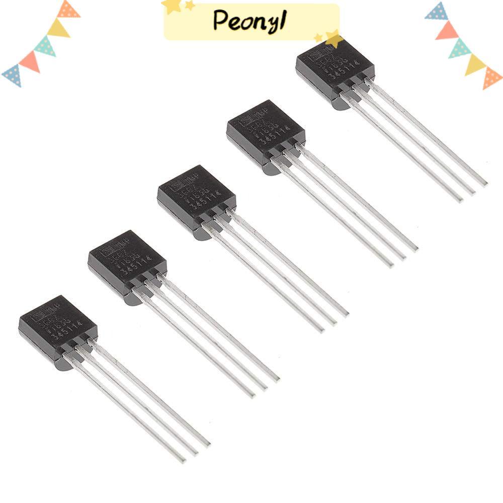 PEONY เซ็นเซอร์อะนาล็อกอุณหภูมิ 5 ชิ้น, สีดํา TMP36GT9Z TMP36 3 พิน, การอ่านที่แม่นยํา -40 °ซี-+125 