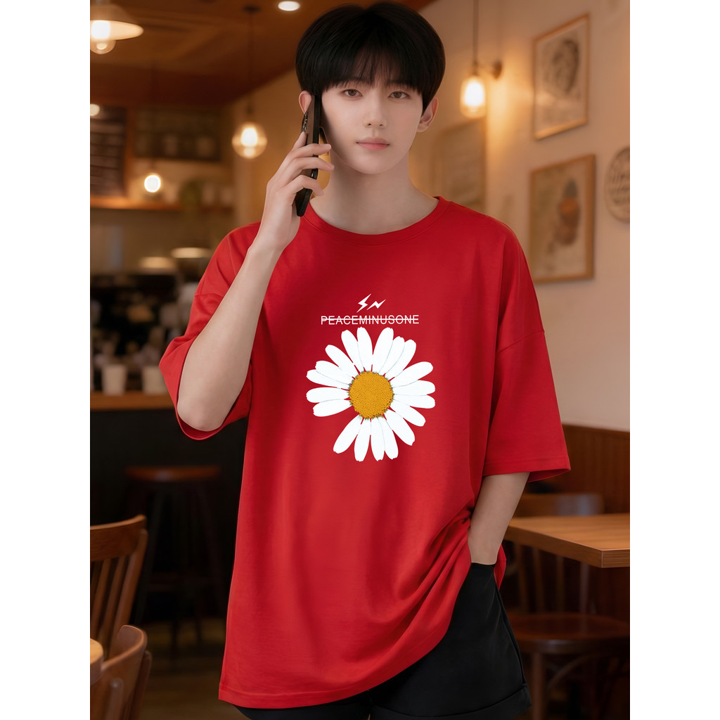 2W019 [AIYOU] Lelaki Baju T เสื้อผู้ชาย Tshirt ผู้ชายขนาดใหญ่รอบคอ Tops Plus ขนาดเสื้อยืด Crop Top เ