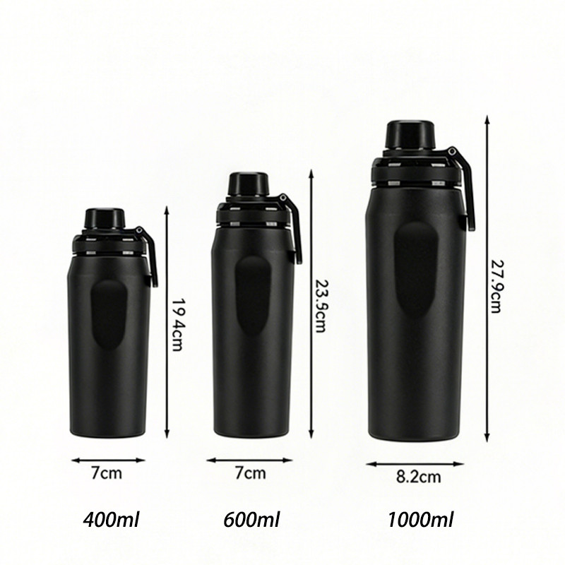 Viiguu ขวดน้ำสแตนเลส 304 เก็บความร้อนความเย็น Tumbler พกพา รุ่นยกดื่ม ขนาด 450ml 600ml 1000ml - รูปที่ 6