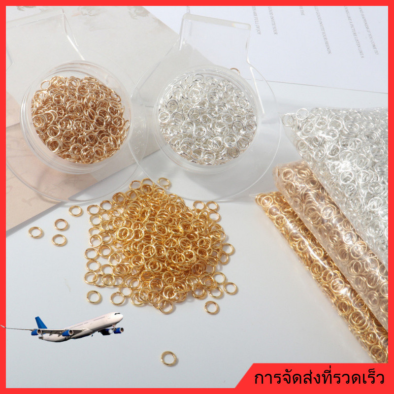 ❤️DIY เครื่องประดับ❤️แหวนเดี่ยว Handmade สี Matte Gold และ Silver Bright ขนาดเส้น Durch 6 มม. [สร้อยข้อมือ/กําไลข้อมือ]