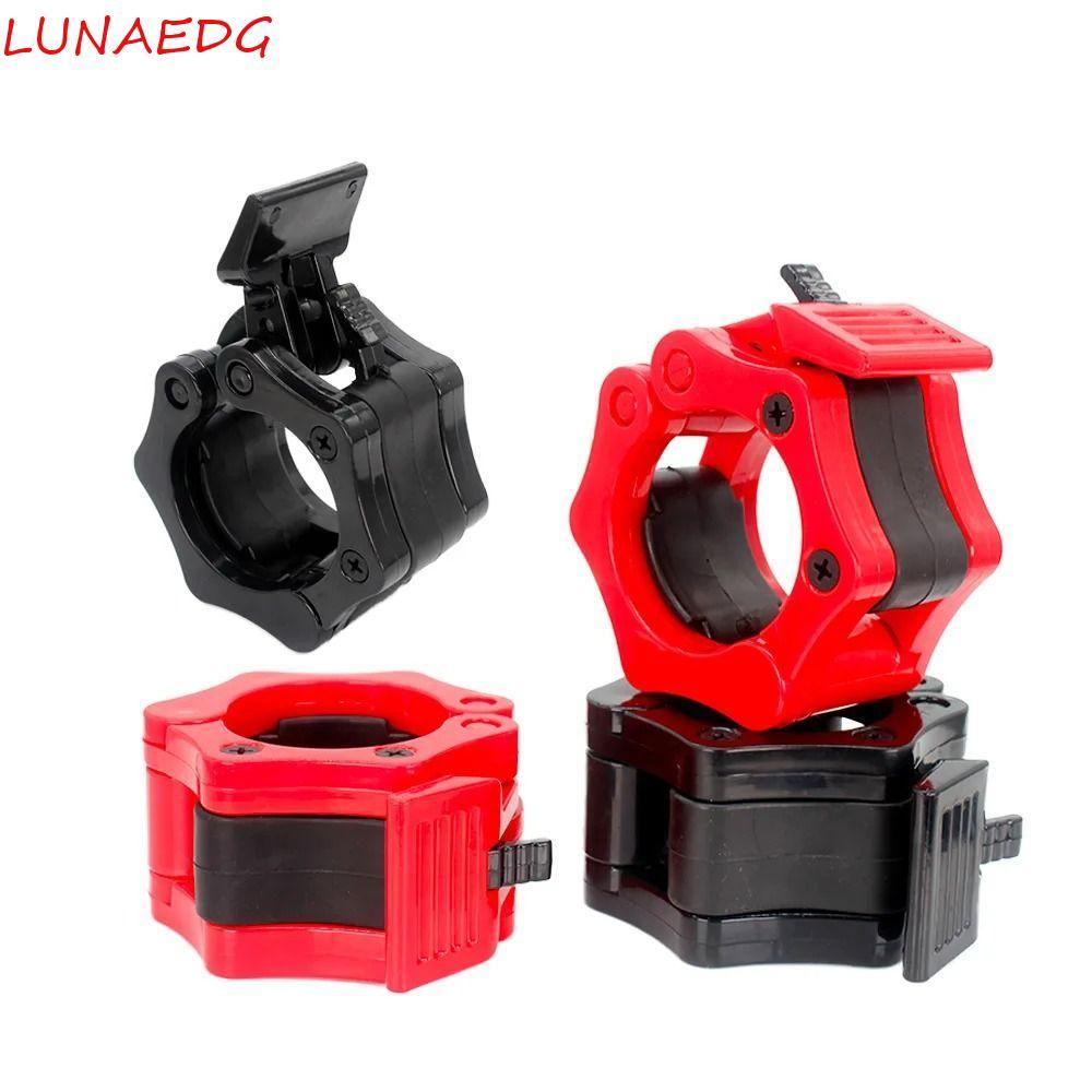 LUNAEDGE คู่ฟิตเนส Barbell Clamps แบบ Quick Release Hexagon Dumbbell Spin Lock สำหรับ EZ-Bar และ bar