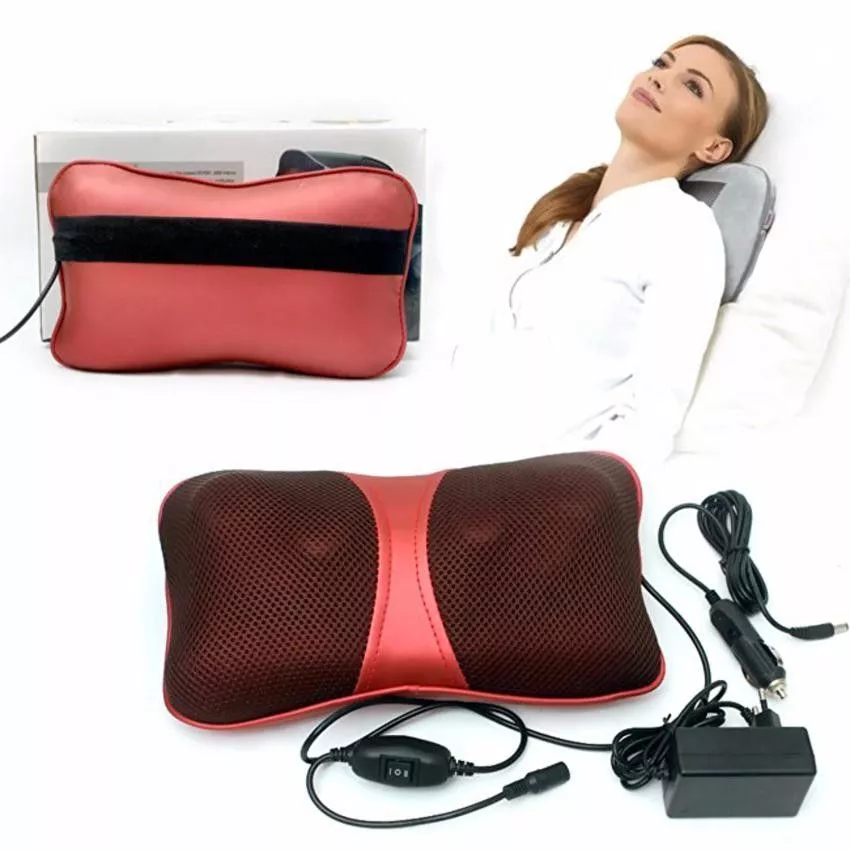 1.9/3.1หมอนนวดคอและไหล่อย่างดี ปรับความแรง 2 ระดับ CAR AND HOME MASSAGE PILLOW ใช้ไฟบ้าน & รถยนต์ อุปกรณ์ครบชุด รุ่น 818