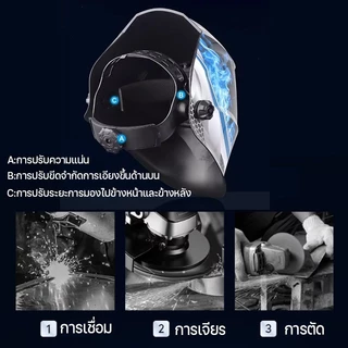 หน้ากากเชื่อม หน้ากากเชื่อมไฟฟ้า หน้ากากเชื่อมออโต้ ป้องกันตาปลอดภัย100% ปรับแสงอัตโนมัติ สะดวกสบาย สำหรับงานอุตสาหกรรม