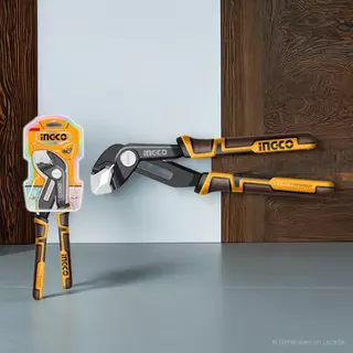 INGCO คีมคอม้าแบบปรับปากเร็ว (Quick-open pump pliers) ขนาด 10 นิ้ว (250 มม.) รุ่น HPP38258