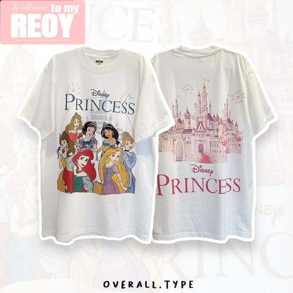 disney เสื้อยึด ผ้าเทคโนโลยี Sorona จากอเมริกา พิมพ์ลาย ariel เสื้อยืด oversize เหมาะ ผู้หญิง และ ผู้ชาย #63