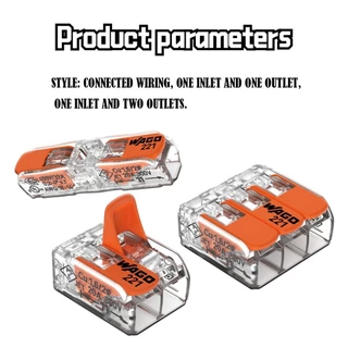 สินค้ามีคุณภาพ ชุด5ชิ้น WAGO Connector ตัวต่อเชื่อมสายไฟ 221-412/ 221-413/ 221-2411รองรับ 450V 32A ต่อเร็ว ใช้งานง่าย