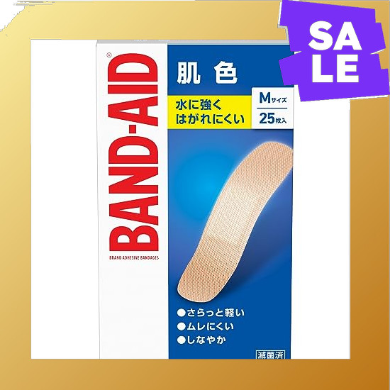 Direct From Japan BAND-AID First-aid Adhesive Bandage, Skin Color Type, Size M, 25 sheets