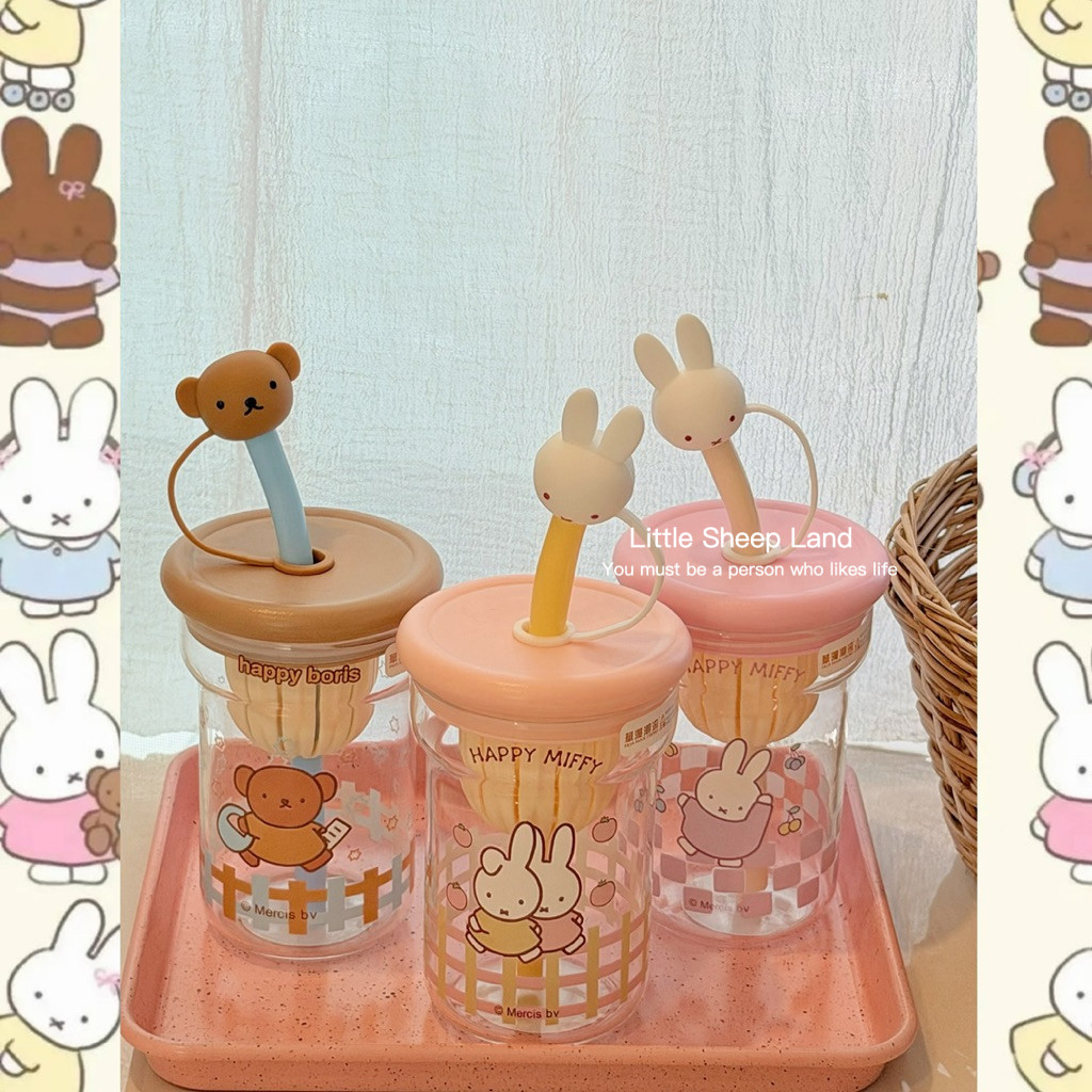 แก้วน้ำ แก้วกาแฟ ของแท้miffy🐰 520ml แก้วทนความร้อน