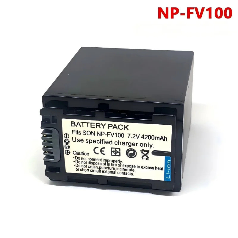 4200mah NP-FV100 NP FV100 NPFV100 แบตเตอรี่ใหม่สําหรับ Sony NP FV30 FV50 FV70 FV60 PXW Z90 X70 NEX-V