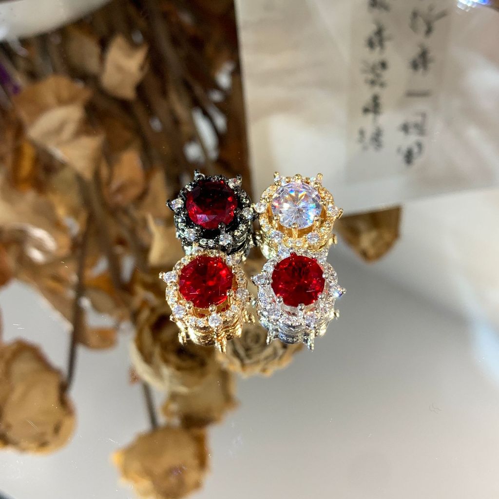 ลูกปัด Spacer 14k Micro-Inlaid Zircon Through Hole
