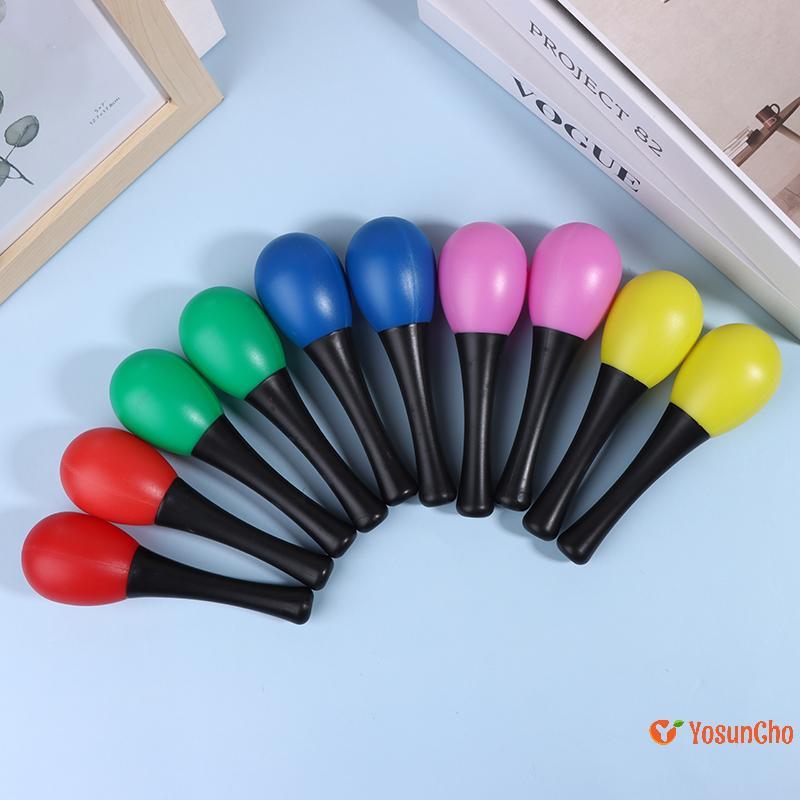 YosunChoker] 2 ชิ้นพลาสติก Maracas ค้อนทราย Rattle Shaker เครื่องกระทบเครื่องดนตรีของเล่นสําหรับโรงเรียน Percussion กิจกรรมใหม่