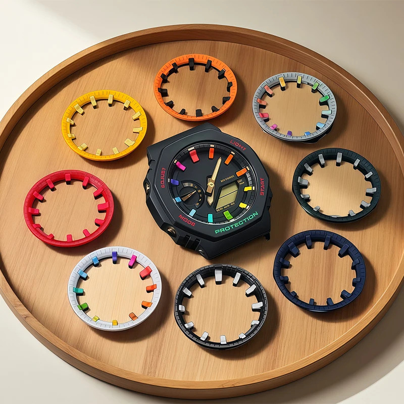 สําหรับ Casioak GA2100 2110 Luminous Hour Marker Scale แหวน Index Dial แหวน DIY นาฬิกาการปรับเปลี่ยน