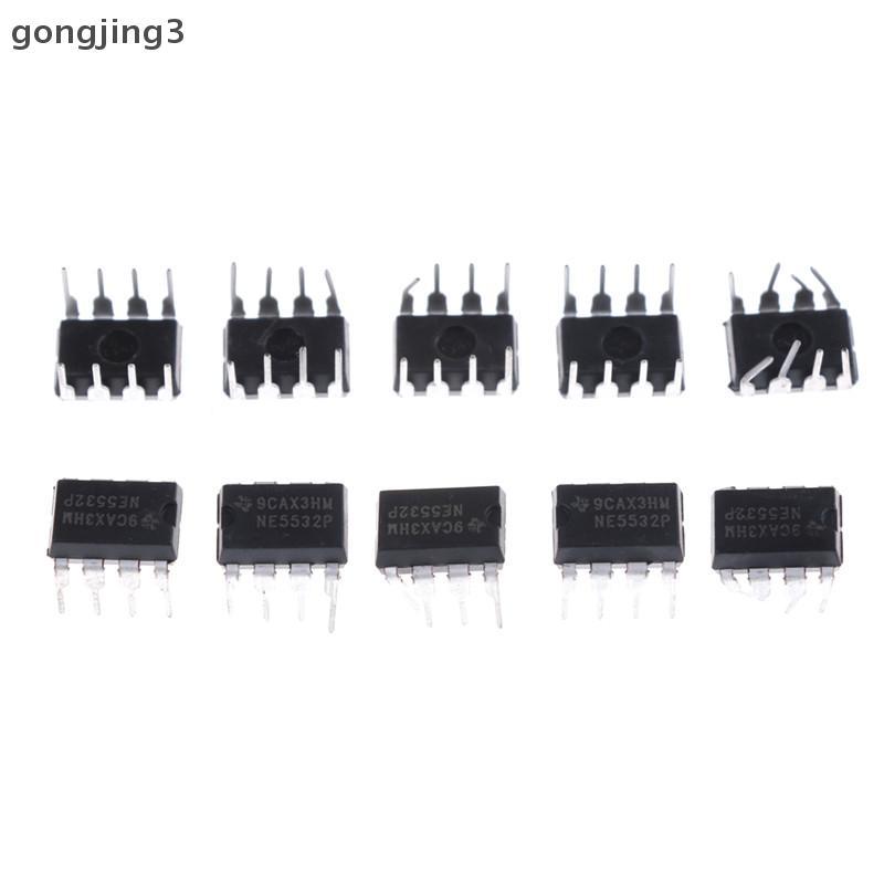 Gongjing3 10 ชิ้น NE5532P NE5532 DIP-8 Dual เสียงรบกวนต่ํา Op-Amp TI IC th