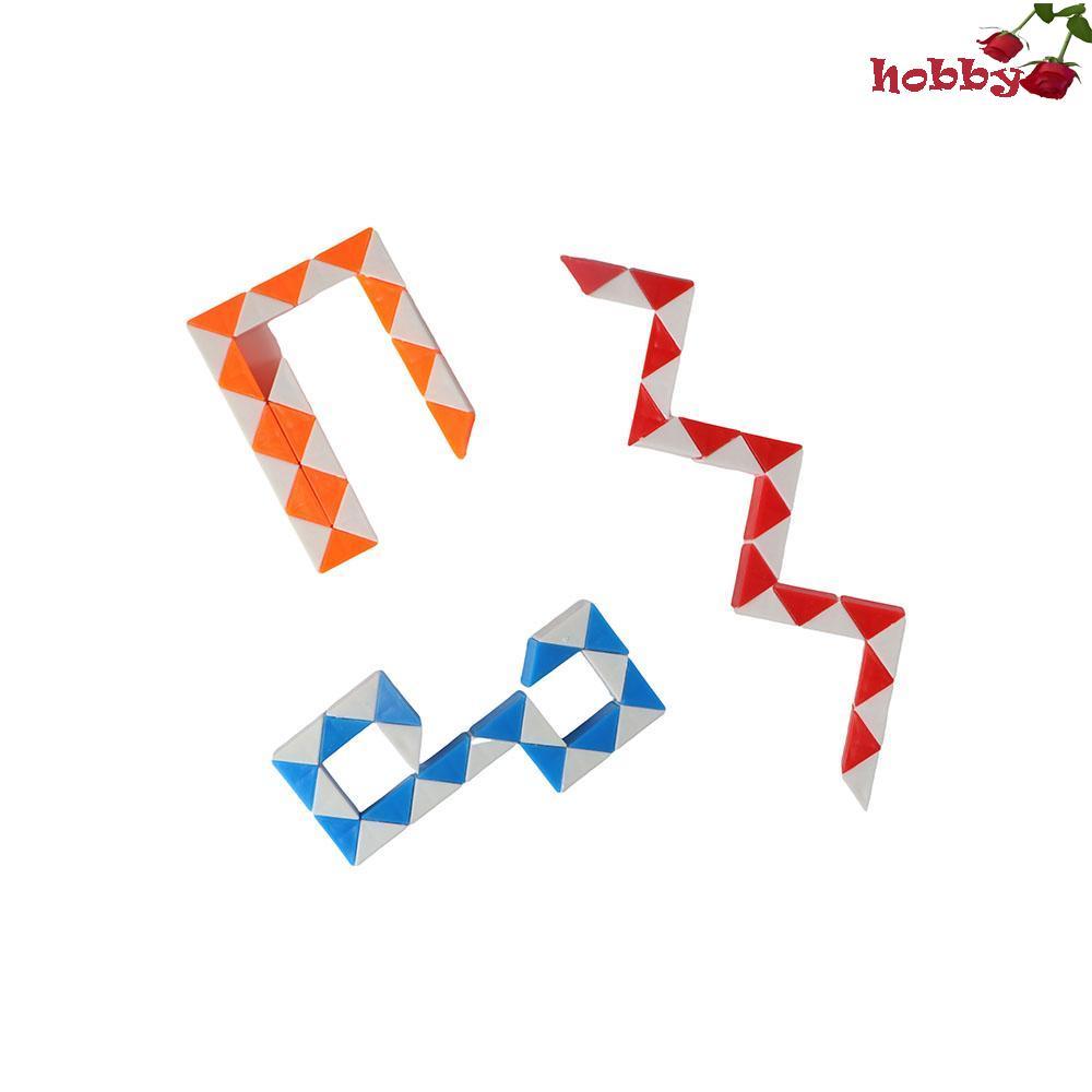 HOBBY 24 ความเร็ว Magic Snake ไม้บรรทัด, ที่ถอดออกได้ Transformable Cube Magic Snake Cube, 3D ปริศนา