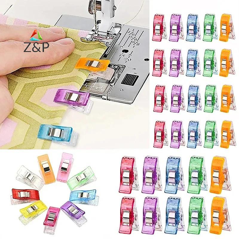 Z&P 20PCS คลิปเย็บผ้าคลิปสีสันสดใสอเนกประสงค์พลาสติกหัตถกรรมโครเชต์ถักความปลอดภัยเสื้อผ้าคลิปสี Binding คลิป COD