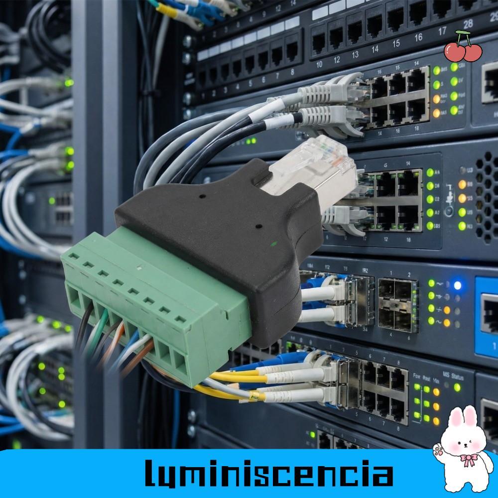 LUMINESCIA 2 ชิ้น RJ45 หญิง + ชายขั้ว 8 พิน, RJ45 หญิง + ชาย 8 พินสกรู Terminal อะแดปเตอร์, RJ45 สํา