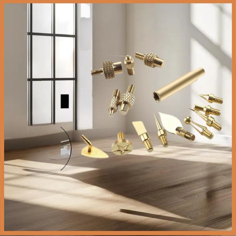 [SMD] 7/9/10Pcs ความร้อนใส่ Nut Iron Tip M2 M3 M4 M5 M6 M8 ด้ายทองเหลืองฝังชุดเครื่องมือสําหรับพลาสต