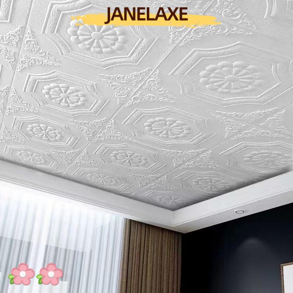 JANELAXE932JN สติ๊กเกอร์ติดผนัง, 35*35 ซม. Anti-collision โฟมเพดาน, Self-กาว Peel และ Stick กันน้ําพื้นหลังวอลล์เปเปอร์เตียงตกแต่งห้อง