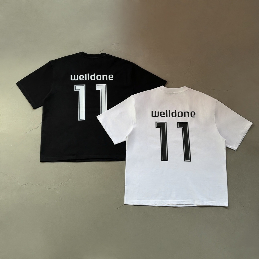 USFP We11done High street digital print high street knitted short sleeve pure cotton versatile T Shi