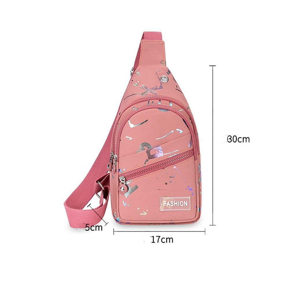 JOMATY กระเป๋าคาดหน้าอก, Fanny Pack กันน้ํากระเป๋าคาดเอว,ลําลองน้ําหนักเบา Multifuntional Hot Stamping ตัวอักษรกระเป๋าสะพายหน้าอก ราคา ถูกที่สุด ดีลบีเคเค แกลเลอรีภาพที่ 2