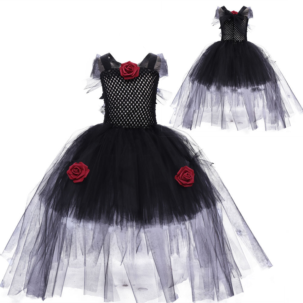 ฮาโลวีนเด็ก Zombie เครื่องแต่งกายคอสเพลย์ Ghost เจ้าสาว Zombie Masquerade สาวชุด tutu ชุด 2.13